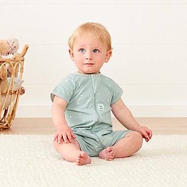 ergoPouch&reg; Size 6-12M 0.2 TOG Short Sleeve Pajama in Sage. View a larger version of this product image.