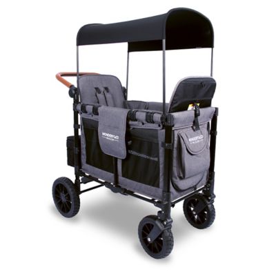 Wonderfold Wagon W2 Luxe Double Stroller Wagon, Charcoal Gray