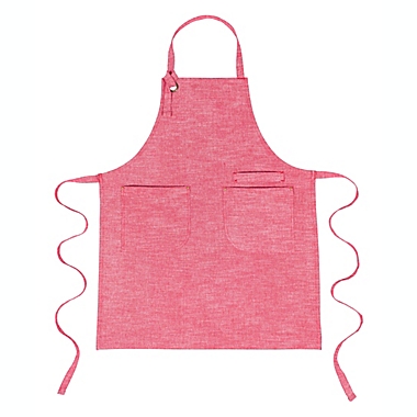 Our Table&trade; Chambray Apron in Red. View a larger version of this product image.