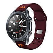 Virginia Tech Samsung Watch Compatible 20mm Silicone Sports Band in Maroon