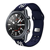 MLB New York Yankees Samsung Watch Compatible 20mm Silicone Sports Band in Navy