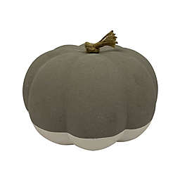 Bee & Willow™ Texture 6-Inch Ceramic Pumpkin Decoration in Grey/White