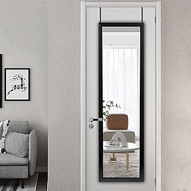 Neutype 55-Inch x 16-Icnch Full-Length Wall-Mounted Hanging Door Mirror in Black. View a larger version of this product image.