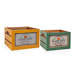 Bee & Willow™ Decorative Harvest Crates in Yellow/Green (Set of 2)