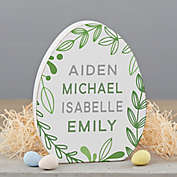 Easter Egg Wooden Indoor Shelf Sitter Decoration in Green