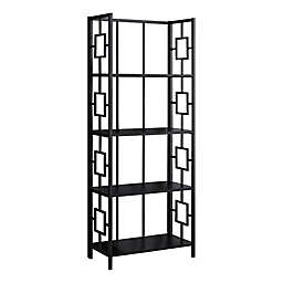 Monarch Specialties 62-Inch Metal Etagere Bookcase in Black