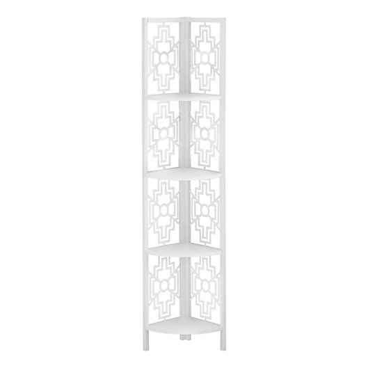 4 Shelf Metal Corner Etagere, Monarch Specialties 69 Inch Ladder Bookcase With 2 Storage Drawers