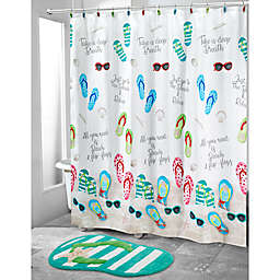 Avanti Beach Mode Shower Curtain in White/Multi