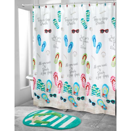 Avanti Beach Mode Shower Curtain Bed, Beach Shower Curtain Bed Bath And Beyond