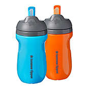 Tommee Tippee&reg; 2-Pack 9 oz. Insulated Straw Cup in Blue/Orange