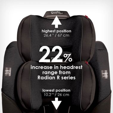 Diono radian&reg; 3QX Ultimate 3 Across All-in-One Convertible Car Seat in Black. View a larger version of this product image.