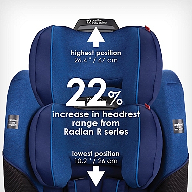 Diono radian&reg; 3QX Ultimate 3 Across All-in-One Convertible Car Seat in Blue. View a larger version of this product image.