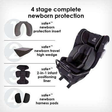 Diono&reg; radian&reg; 3QXT Ultimate 3 Across All-in-One Convertible Car Seat in Black. View a larger version of this product image.