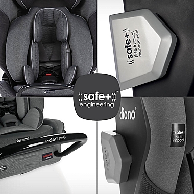 Diono&reg; radian&reg; 3QXT Ultimate 3 Across All-in-One Convertible Car Seat in Grey. View a larger version of this product image.