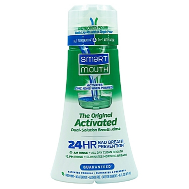 Smart Mouth&trade; 12 Hour Fresh Breath&trade; 16 oz. Activated Mouthwash&trade; in Fresh Mint. View a larger version of this product image.