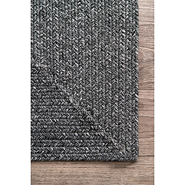 nuLOOM Wynn Braided 12&#39; x 15&#39; Indoor/Outdoor Area Rug in Grey. View a larger version of this product image.