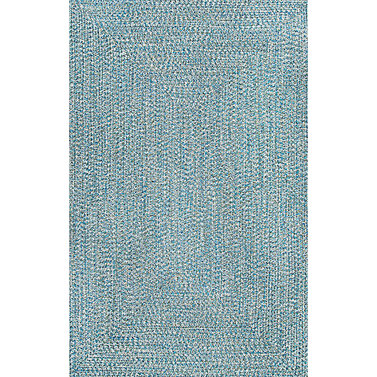 Alternate image 1 for nuLOOM Wynn Braided 2' x 3' Indoor/Outdoor Accent Rug in Aqua