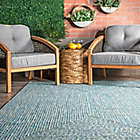 Alternate image 2 for nuLOOM Wynn Braided 2&#39; x 3&#39; Indoor/Outdoor Accent Rug in Aqua