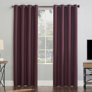 Sun Zero&reg; Array Draft Shield Fleece Blackout 63-Inch Grommet Panel in Blackberry (Single). View a larger version of this product image.
