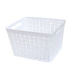 Alternate image 0 for Simply Essential&trade; Large Plastic Wicker Storage Basket in White
