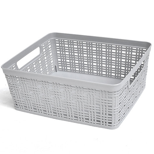 Neutral Grey Toys Kitchen Cupboard Storage Basket Handle Hamper basket