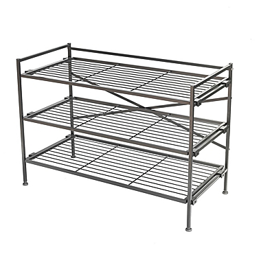 Squared Away&trade; 3-Tier Stackable Shoe Rack. View a larger version of this product image.