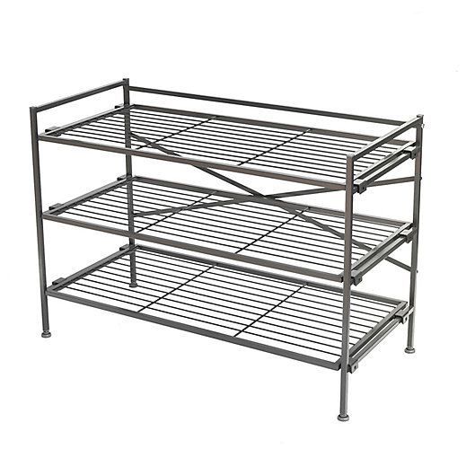 Alternate image 1 for Squared Away™ 3-Tier 12-Pair Stackable Shoe Rack