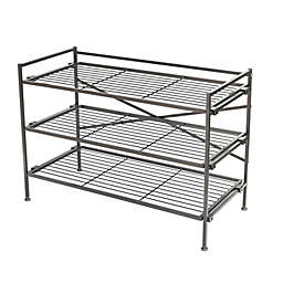 Squared Away&trade; 3-Tier Stackable Shoe Rack