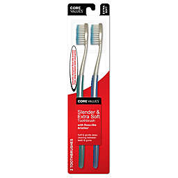 Harmon® Core Values™ 2-Pack Slender & Extra Soft Toothbrushes