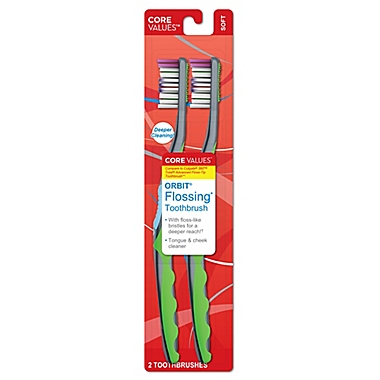 Harmon&reg; Core Values&trade; 2-Pack Orbit&reg; Flossing&reg; Toothbrushes. View a larger version of this product image.