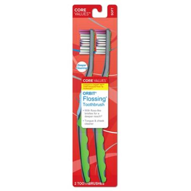 Harmon&reg; Core Values&trade; 2-Pack Orbit&reg; Flossing&reg; Toothbrushes. View a larger version of this product image.