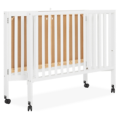 Dream On Me Quinn 2-in-1 Portable Full Size Folding Crib in White. View a larger version of this product image.