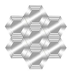 Ridge Road Decor Honeycomb 39.5-Inch x 41-Inch Hexagonal Wall Mirror
