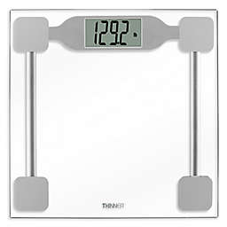 Thinner® by Conair™ Digital Precision Glass Bathroom Scale in Silver