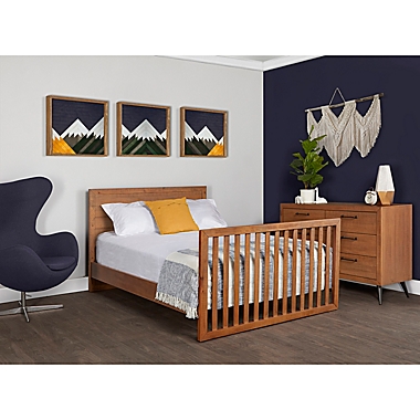 evolur&trade; Stilnovo Mid Century 4-in-1 Convertible Crib in Sugarcane. View a larger version of this product image.