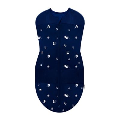 Happiest Baby Small Planets Sleepea Organic Cotton Swaddle in Navy