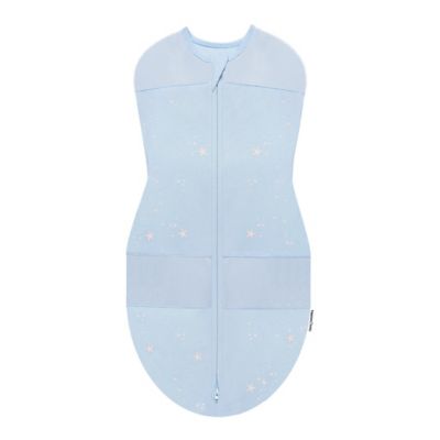 Happiest Baby Small Stars Sleepea Organic Cotton Swaddle in Blue