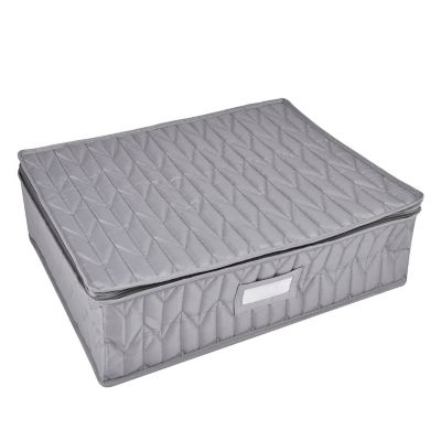 Our Table&trade; Quilted Mug Storage Case in Grey