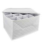 Alternate image 1 for Simply Essential&trade; Quilted Stemware Storage Set in White