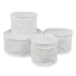 Simply Essential™ 4-Piece Quilted Dinnerware Storage Set in White