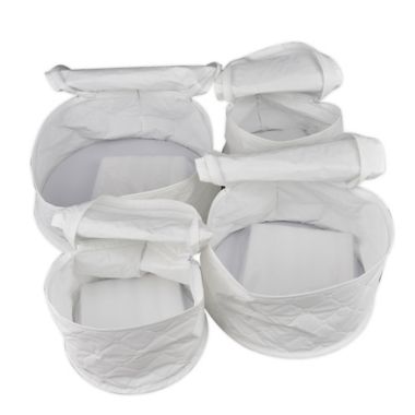 Simply Essential&trade; 4-Piece Quilted Dinnerware Storage Set in White. View a larger version of this product image.