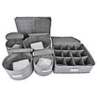 Alternate image 1 for Our Table&trade; 6-Piece Quilted Dinnerware Storage Set in Grey