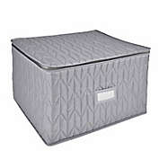 Our Table&trade; Quilted Stemware Storage Case in Grey