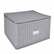 Our Table&trade; Quilted Stemware Storage Case in Grey