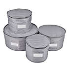 Alternate image 0 for Our Table&trade; 4-Piece Quilted Plate Storage Set in Grey