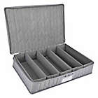 Alternate image 1 for Our Table&trade; Quilted Flatware Storage Case in Grey