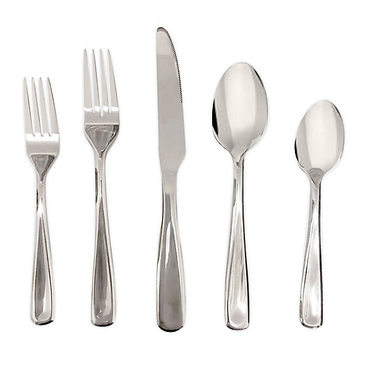 Alternate image 1 for Simply Essential™ Stainless Steel Mirror 20-Piece Flatware Set