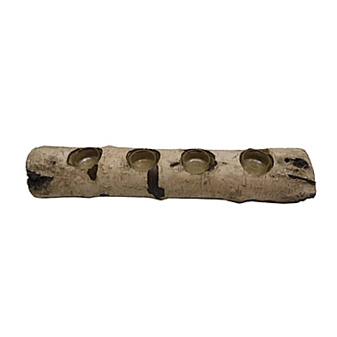 Bee &amp; Willow&trade; 4-Light Artificial Birch Log Tealight Candle Holder. View a larger version of this product image.