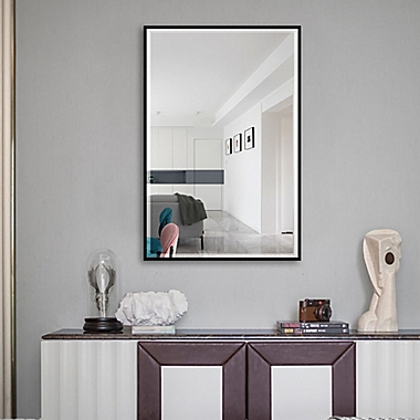 Neutype 38-Inch x 26-Inch Rectangular Vanity Mirror in Black. View a larger version of this product image.