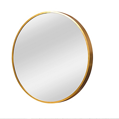 Neutype 20-Inch Round Wall Mirror in Gold. View a larger version of this product image.